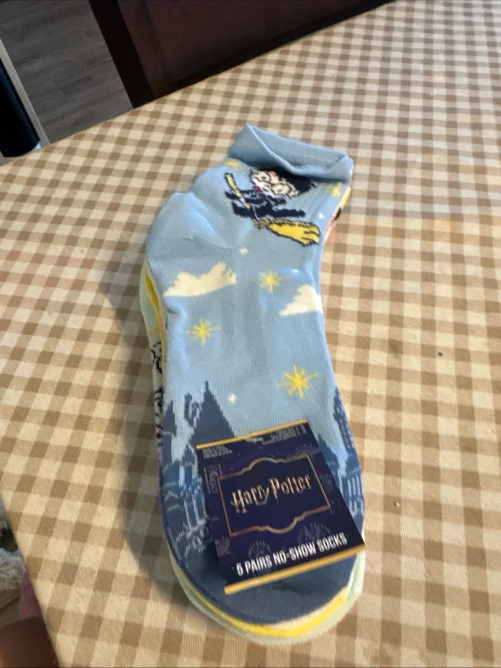 Harry Potter Blue crew Socks - Flying Scene